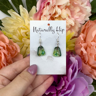 Fair Trade Fused Glass Earrings - Trapezoid - Multiple Colors