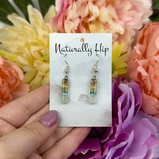 Fair Trade Fused Glass Earrings - Short Bar - Multiple Colors