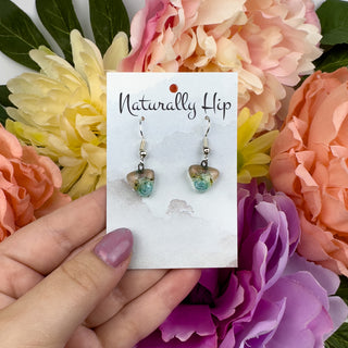Fair Trade Fused Glass Earrings - Small Triangle - Multiple Colors