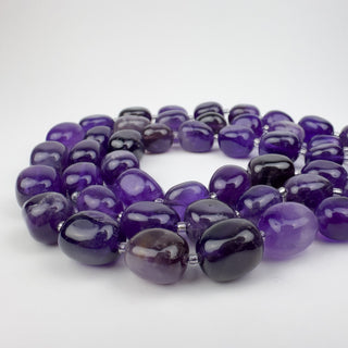 Amethyst 10-12x14-16mm Nuggets 15in Strand