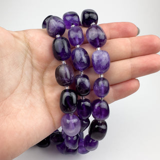 Amethyst 10-12x14-16mm Nuggets 15in Strand