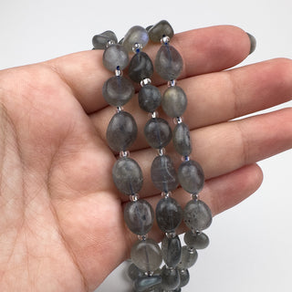 Labradorite 8-9x9-11mm Nuggets 15in Strand