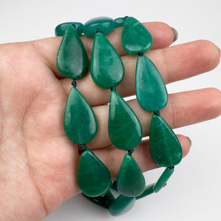 AAA Russian Amazonite 13-15x20-24mm Teardrops 15in Strand