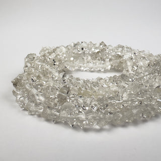 Herkimer Diamond 3x5-7mm Faceted Points 15in Strand