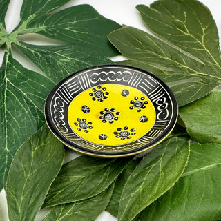 Round Soapstone Dish yellow