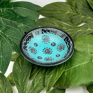 Round Soapstone Dish teal
