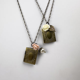 Book Locket Necklace - Multiple Designs