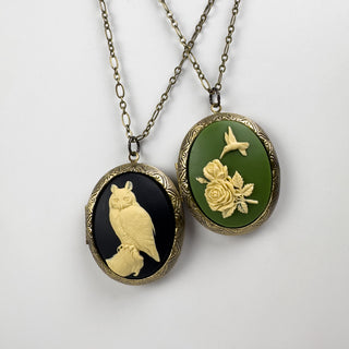 Oval Locket Necklace - Multiple Designs