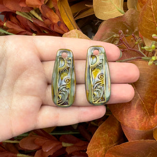 Handcrafted Flora & Fauna Ceramic Charm Pairs - Multiple Designs