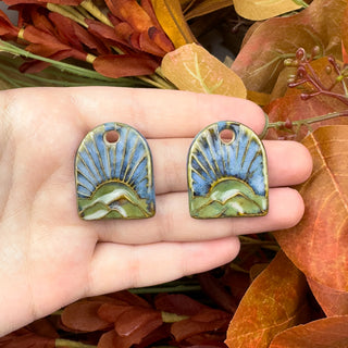 Handcrafted Flora & Fauna Ceramic Charm Pairs - Multiple Designs