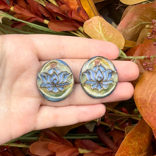 Handcrafted Flora & Fauna Ceramic Charm Pairs - Multiple Designs