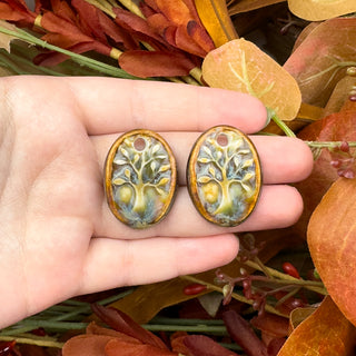 Handcrafted Flora & Fauna Ceramic Charm Pairs - Multiple Designs