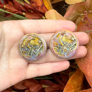 Handcrafted Flora & Fauna Ceramic Charm Pairs - Multiple Designs