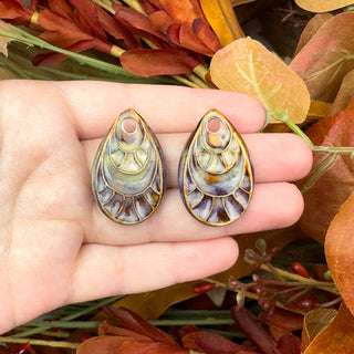Handcrafted Geometric Ceramic Charm Pairs - Multiple Designs