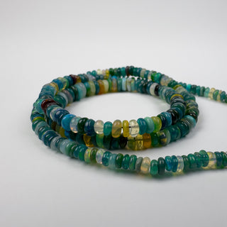 Opal 3-5mm Rondelle Graduated 17in Strand