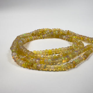 Ethiopian Opal 3.75mm Rondelles (Yellow)