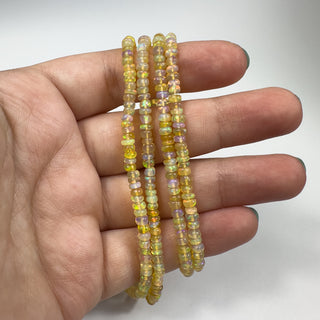 Ethiopian Opal 3.75mm Rondelles (Yellow)