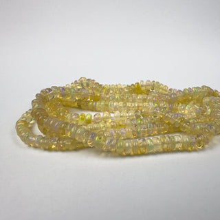 Ethiopian Opal 3.75mm Rondelles (Yellow)