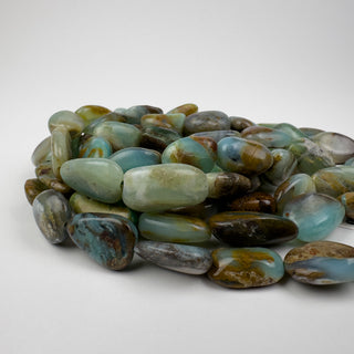 Blue Opal 10-12x14-18mm Nuggets 15in Strand