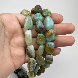 Blue Opal 10-12x14-18mm Nuggets 15in Strand