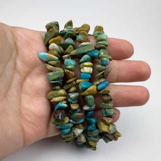 Blue Opal 6-12mm Chips 15in Strand