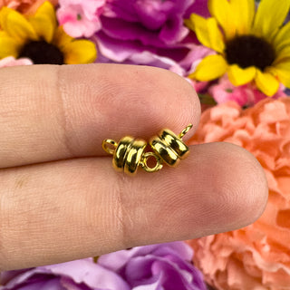 6mm Magnetic Clasp 2 Pack - Multiple Colors gold