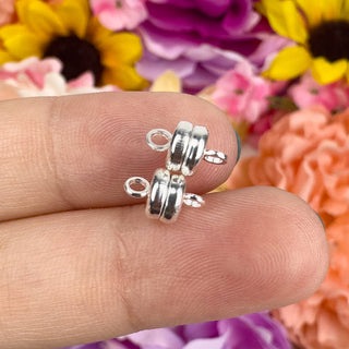 6mm Magnetic Clasp 2 Pack - Multiple Colors silver