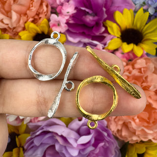 16mm Hammered Toggle Set - Multiple Colors