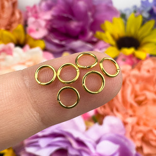 Open Gold Plated Round Jump Rings - 24 Pack