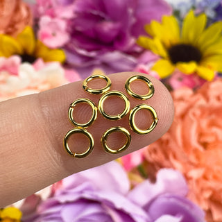 Open Gold Plated Round Jump Rings - 24 Pack