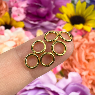 Open Gold Plated Round Jump Rings - 24 Pack