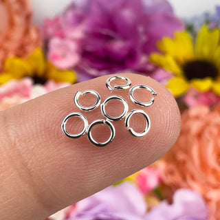 Open Silver Plated Round Jump Rings - 24 Pack