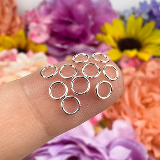 Open Silver Plated Round Jump Rings - 24 Pack