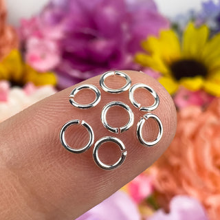 Open Silver Plated Round Jump Rings - 24 Pack