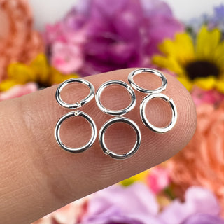 Open Silver Plated Round Jump Rings - 24 Pack