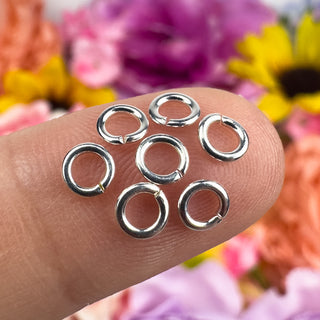 Open Silver Plated Round Jump Rings - 24 Pack