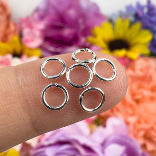 Open Silver Plated Round Jump Rings - 24 Pack