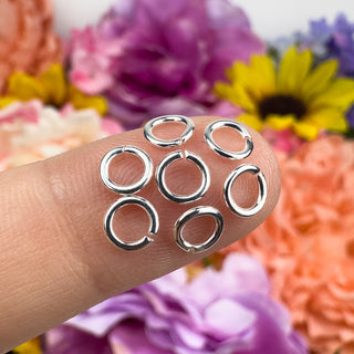 Open Silver Plated Round Jump Rings - 24 Pack