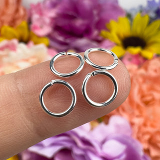 Open Silver Plated Round Jump Rings - 24 Pack