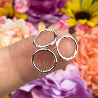 Open Silver Plated Round Jump Rings - 24 Pack
