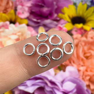 Open Silver Plated Round Jump Rings - 24 Pack