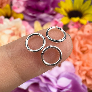 Open Silver Plated Round Jump Rings - 24 Pack