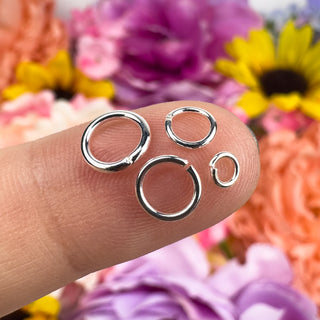 Open Silver Plated Round Jump Rings - 24 Pack