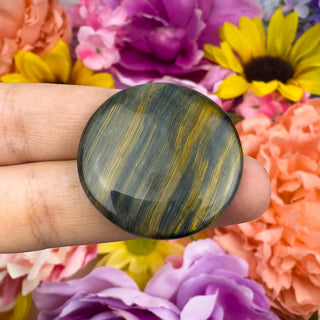 Blue Tiger Eye 31.5mm Round Cabachon