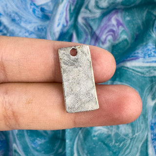 10X22mm Rectangle Pendant - silver