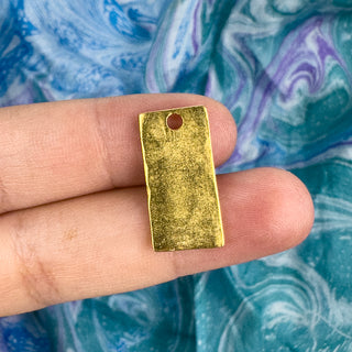 10X22mm Rectangle Pendant - gold