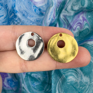 20mm Round Cut Out Pendant - Multiple Colors