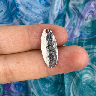 9X21mm Oval Drop - silver