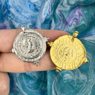 25mm Coin Pendant - Multiple Colors
