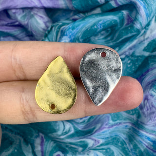 22x16mm Hammered Teardrop Pendant - Both